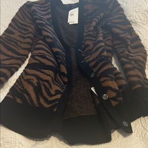 Banana Republic Brown and Black Knit Sweater